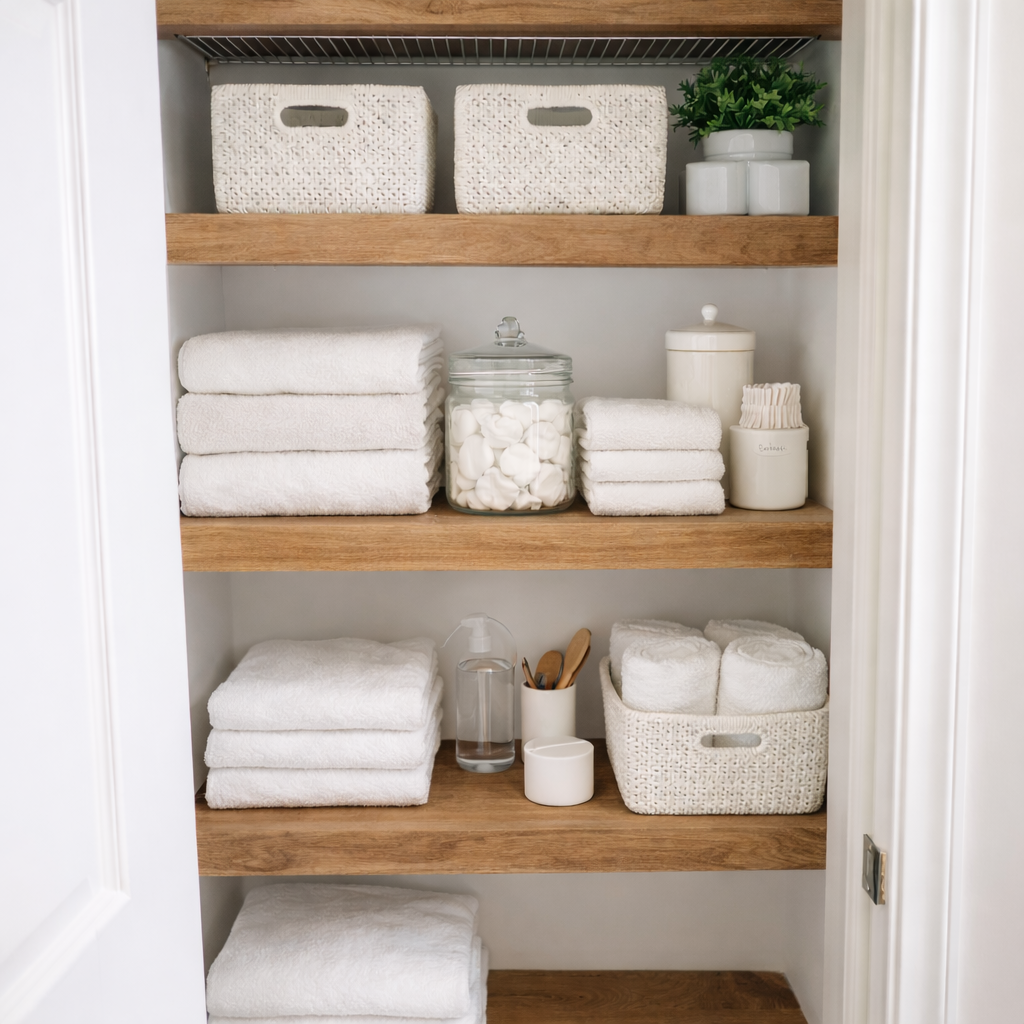 Crisp & clean linen closet