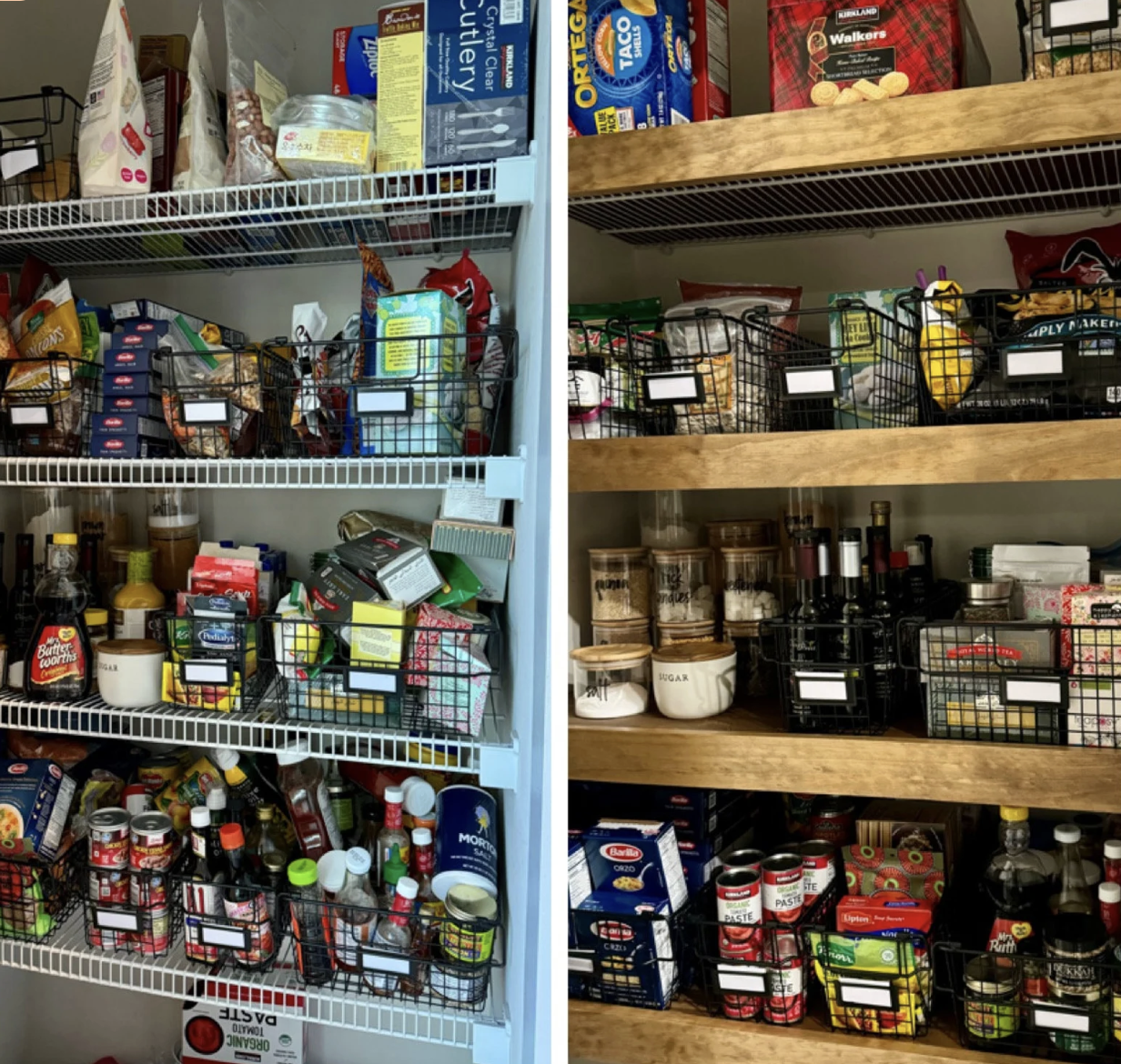 Pantry shelving closeup