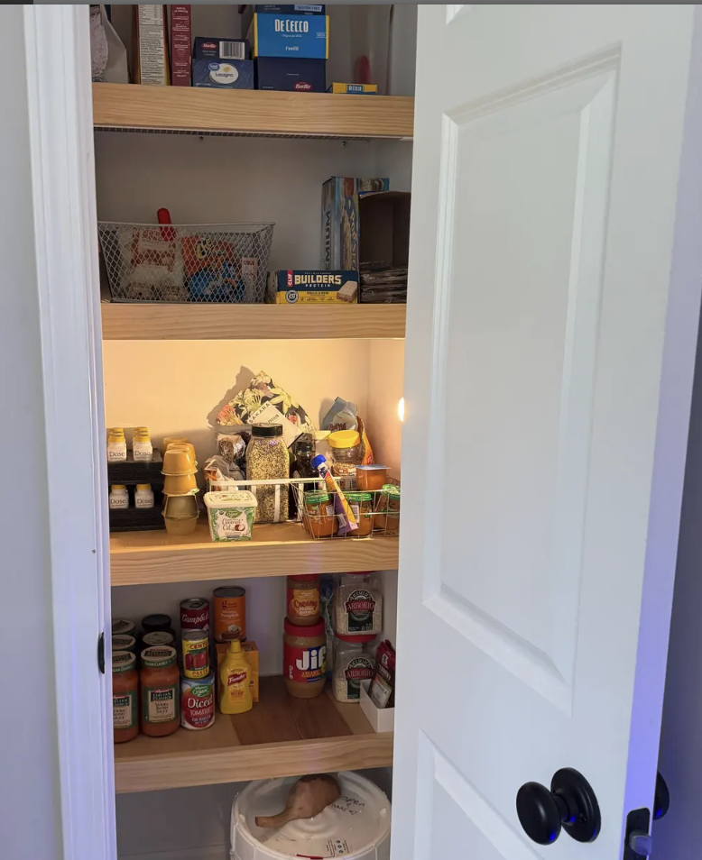 Pantry shelving example